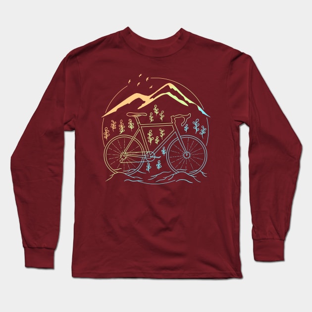 Bike Closer to Nature Long Sleeve T-Shirt by Tebscooler